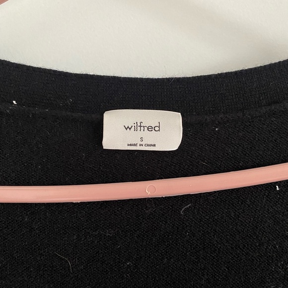 Black Wilfred Long Cardigan 100% merino wool - Picture 1 of 3